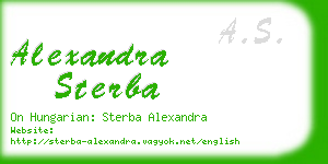 alexandra sterba business card